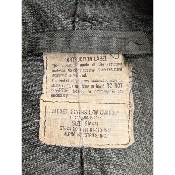 VTG US Air Force Flyers Summer CWU 36/P Flight Jacket Mens S Bomber USAF Top Gun - Picture 3 of 10